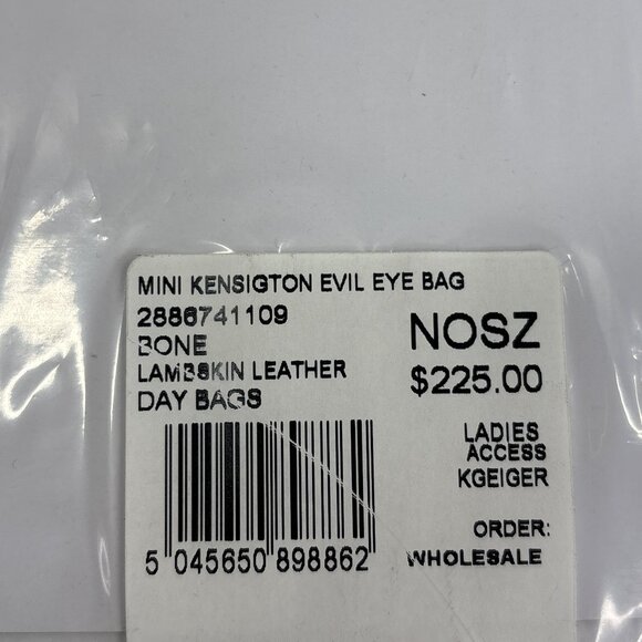 Kurt Geiger Mini Kensington Eye Quilted Leather Crossbody Bag Bone NWT $225 - Picture 10 of 10